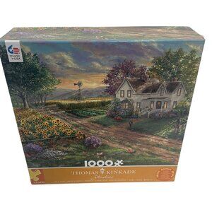 CEACO 1000-Piece Jigsaw Puzzle Sunflower Field 26.6x19 in Thomas Kinkade Studios